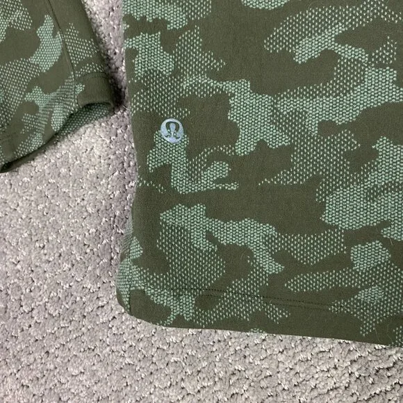 Lululemon Surge Warm Full Zip Jacquard Jacket Hoodie Men's Medium Camo Green Gym - Picture 5 of 10
